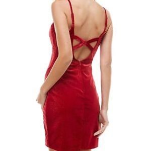 City Studio RED sparkly velvet dress sz 18W